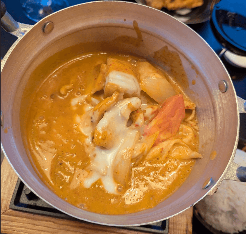 Yellow chicken curry at Khao served with vegetables and chicken in a rich curry sauce
