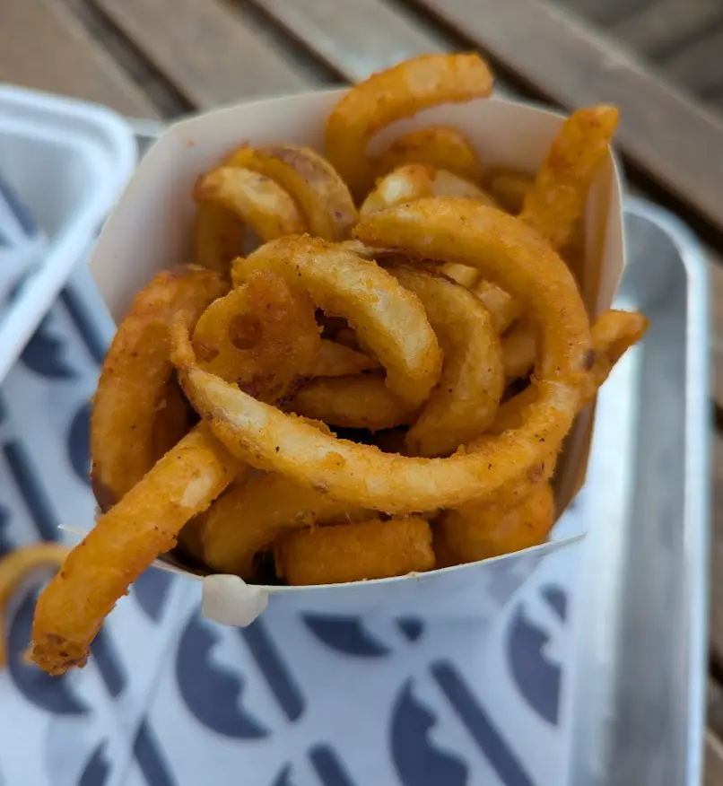 Spiced curly fries from Umbrella Burger