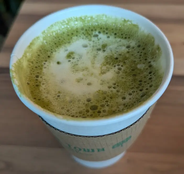 Strawberry Matcha Latte from Wise Town Cafe