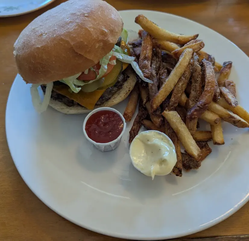 Burger and Fries from Hintonburg Public House