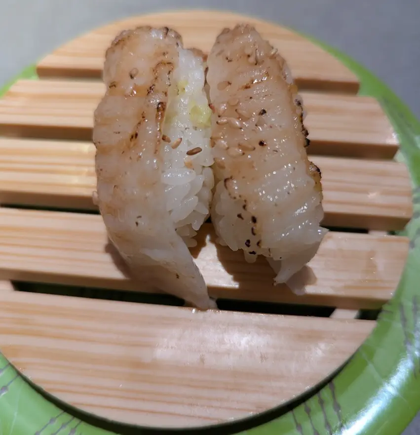 Seared Engawa Nigiri from Nemeru Hanamaru