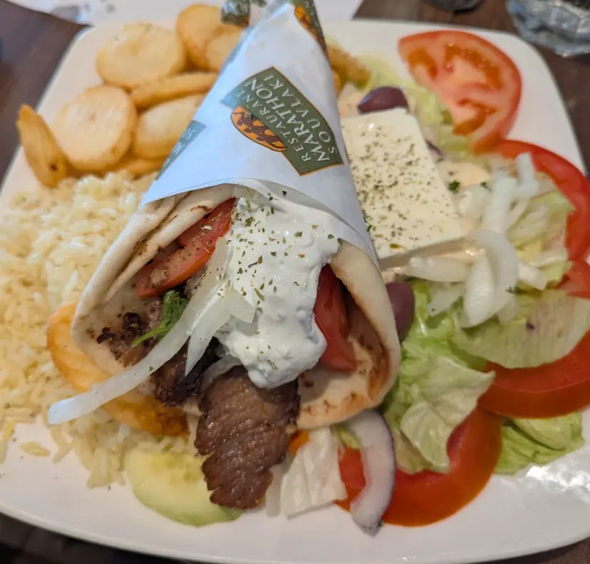 Pork Gyro Platter from Marathon Souvlaki