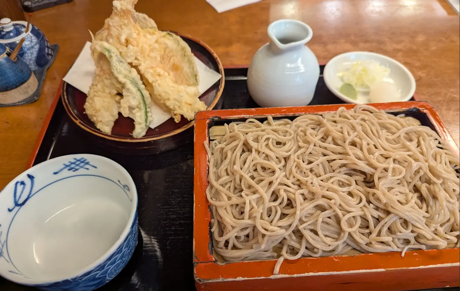 Cold Soba and Tempura Shrimp from Maruki