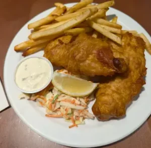 Fish and chips from Big Rig Brewery