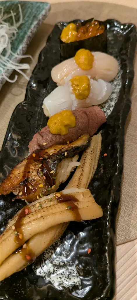 Nigiri Assortment with Uni from Wagyu Suki